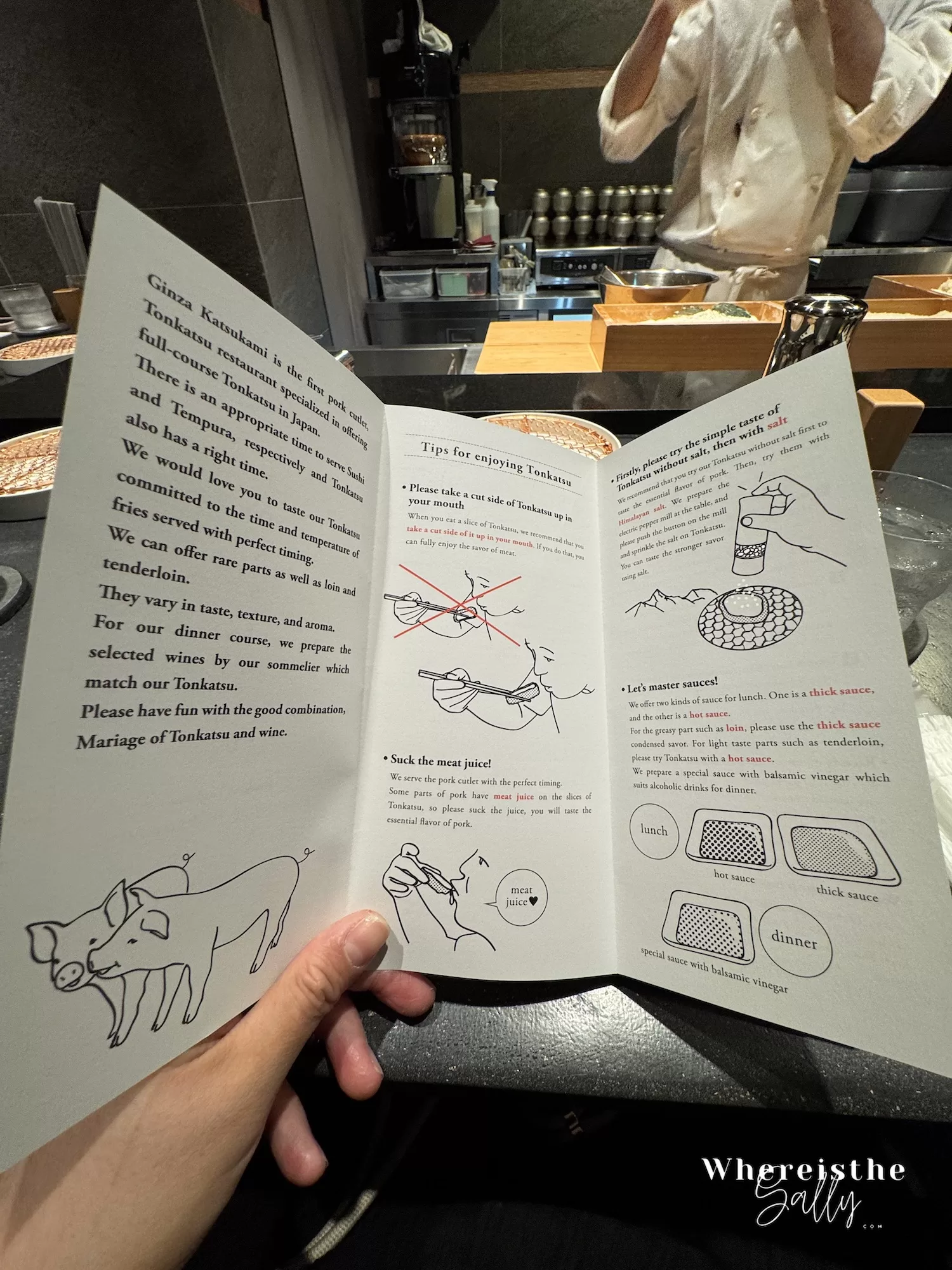 銀座かつかみ炸豬排食法